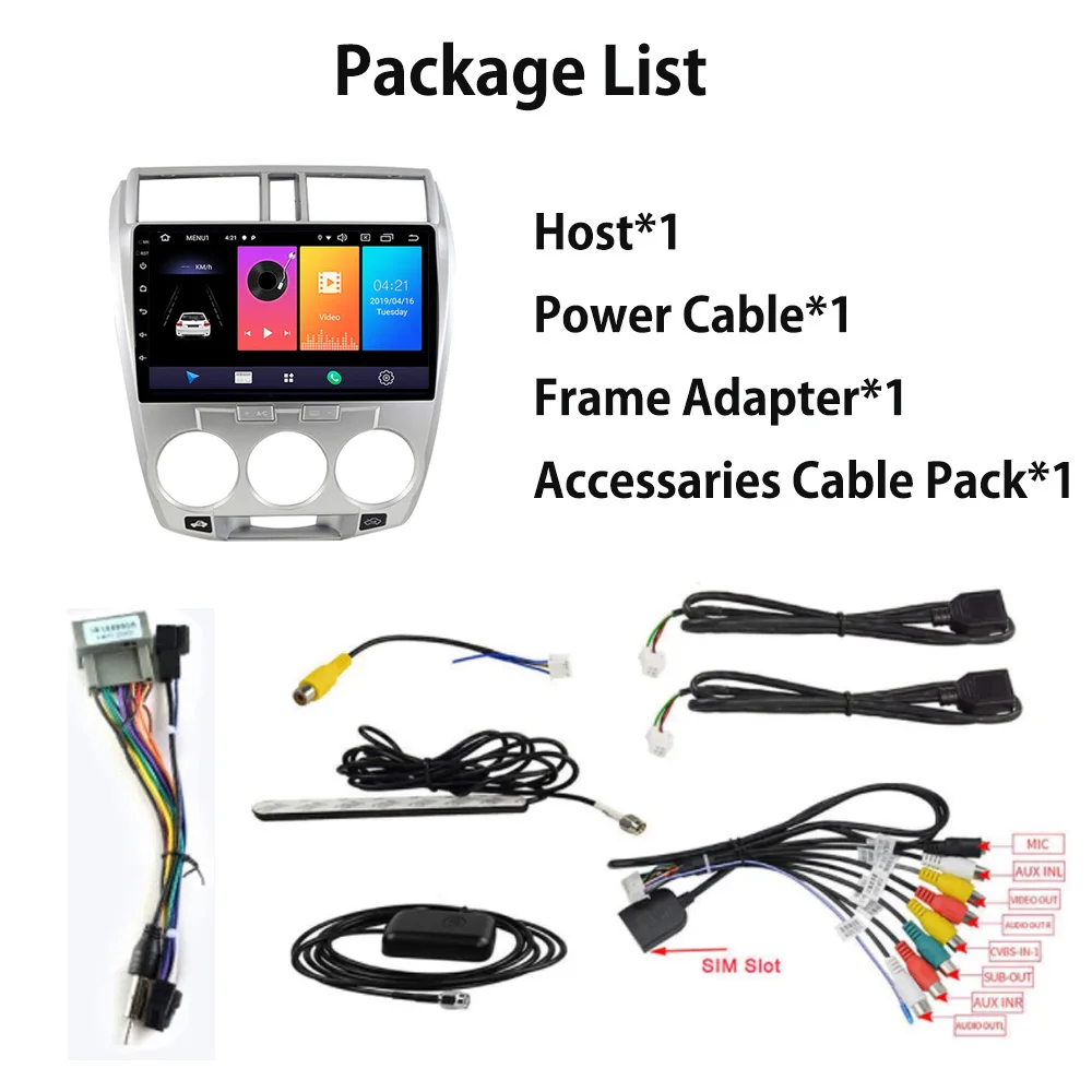 

Android 9.0 Car Radio Multimedia Player For Honda City 2008 - 2014 Split Screen 10.1" IPS Touchscreen Split Screen Bluetooth