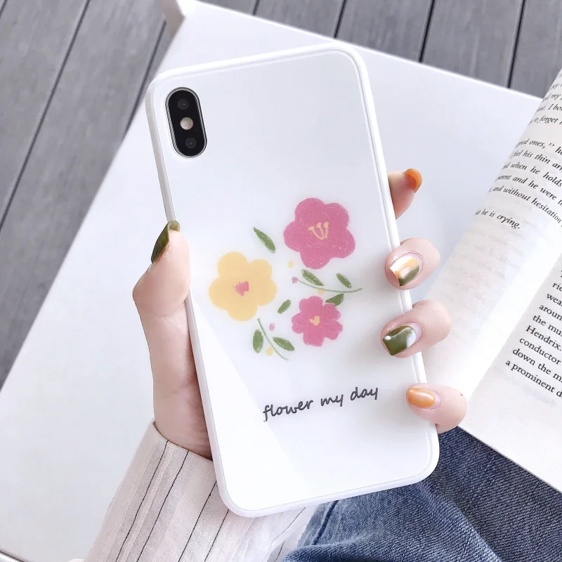 Для iPhone 7 8 Plus XS Max XR Xs чехлы для телефонов с буквами X 6 6S чехол из закаленного