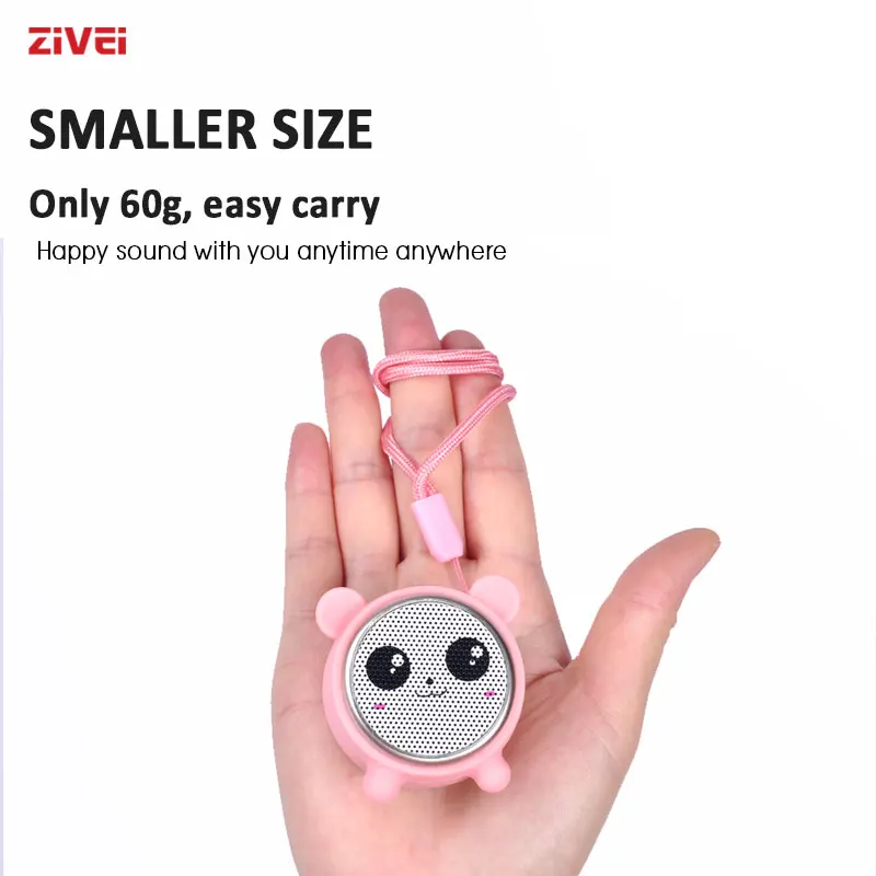 zivei portable bluetooth speaker with hifi 3w audio sound box small size stereo speakers for outdoor or office home cute tiger free global shipping