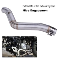 stainless steel motorcycle modification exhaust vent middle link pipe muffler escape section adapter for benelli trk 502