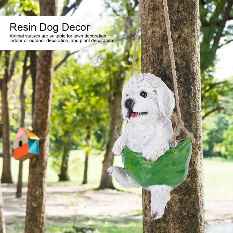 Качели декоративная собачка статуи высокая имитация смолы сад пейзаж животных