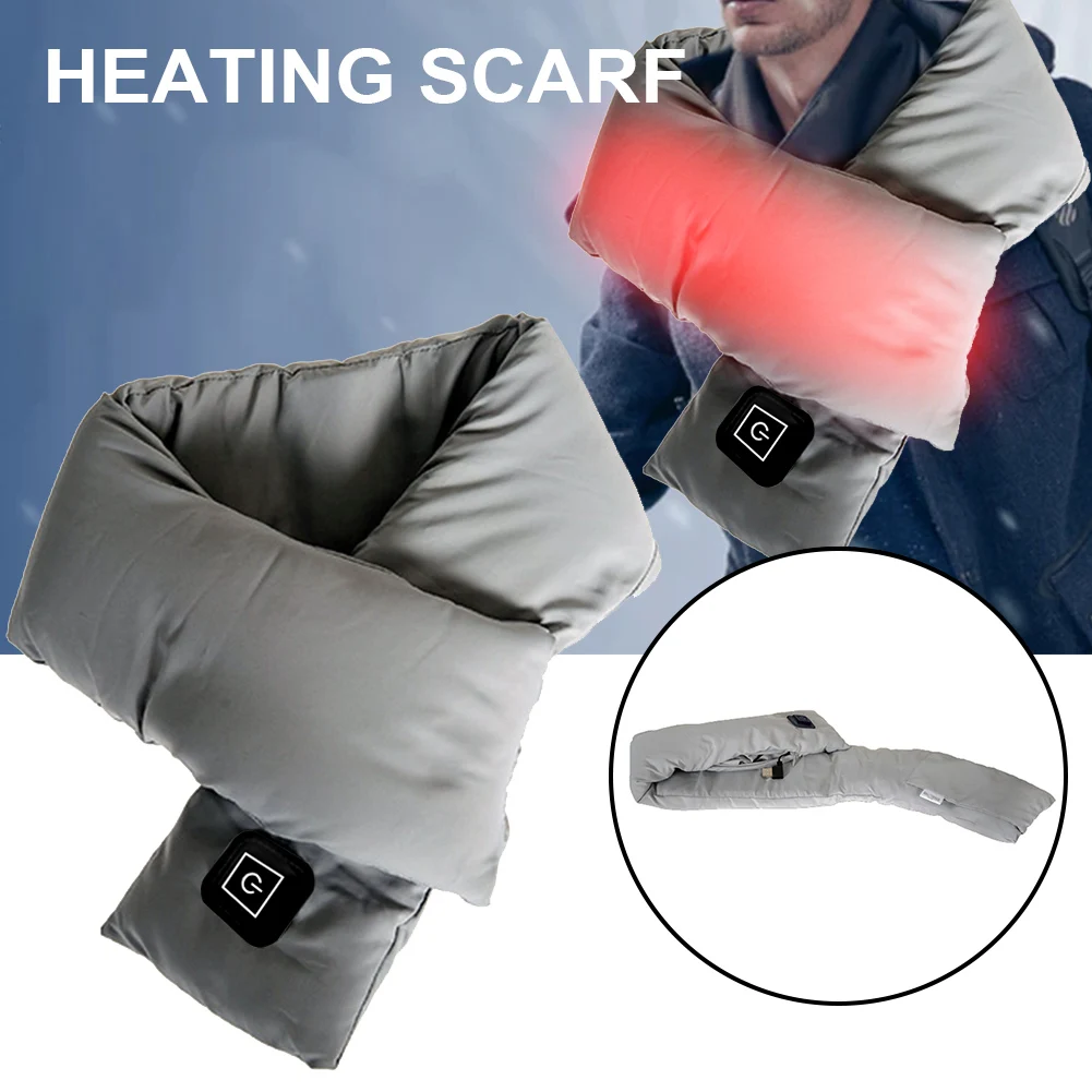 

Unisex Portable Electric Heated Scarf Adjustable Temperature Mountaineering Warming USB Rechargeable Camping Winter Intelligent