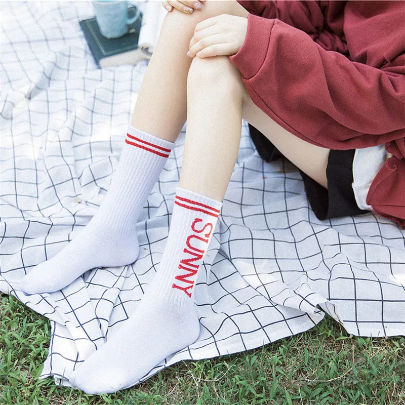 Носки женские уличная одежда для девочек хлопковые повседневные белые носки в