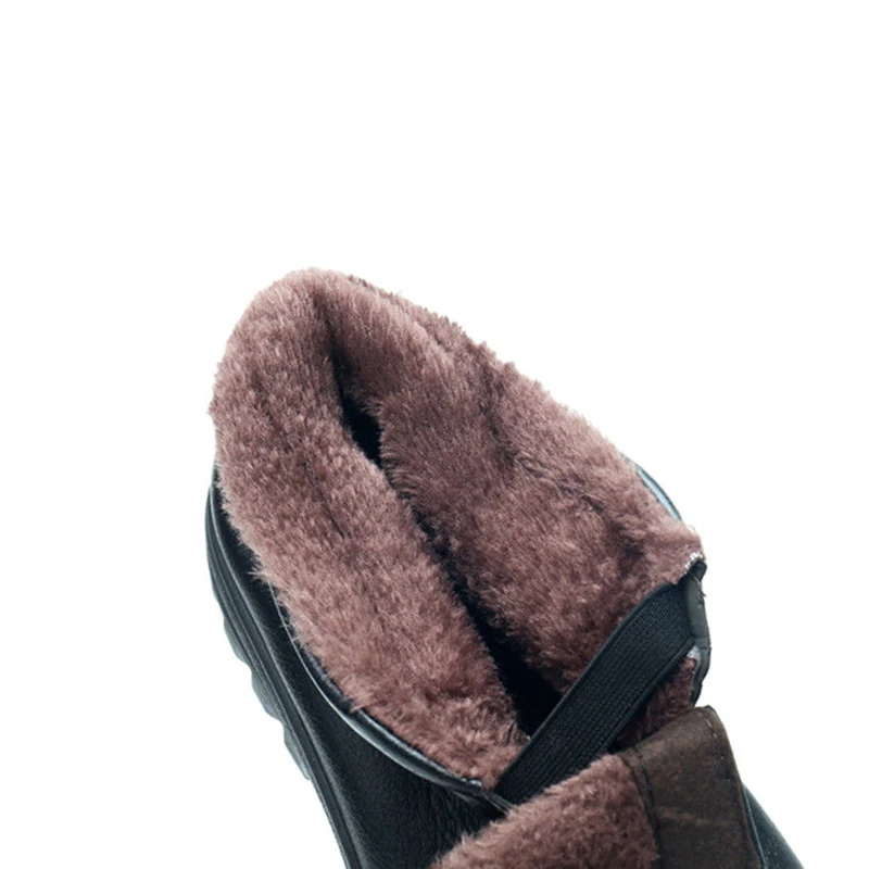 

Winter waterproof men's casual leather shoes suede high-top pull-on men's casual shoes rubber warm winter men's shoes