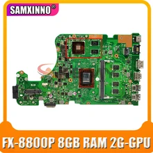 Akemy For ASUS X555YI X555YA X555D A555DG X555QG X555Y notebook mainboard motherboard FX-8800P CPU 8GB RAM 2G-GPU tested full ok