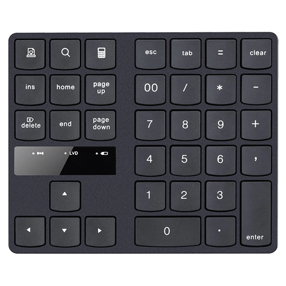 

2.4GHz Wireless Keyboard 35-key Multimedia Rechargeable Keypad Portable Digital Numeric Keypad For IOS Android Windows