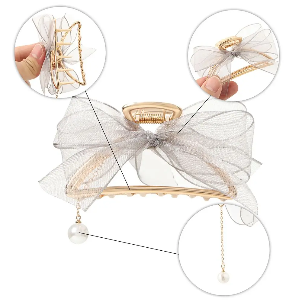 

Hot Tassel Shark Pearl Grab Hair Headwear Hairpin Back Of Head