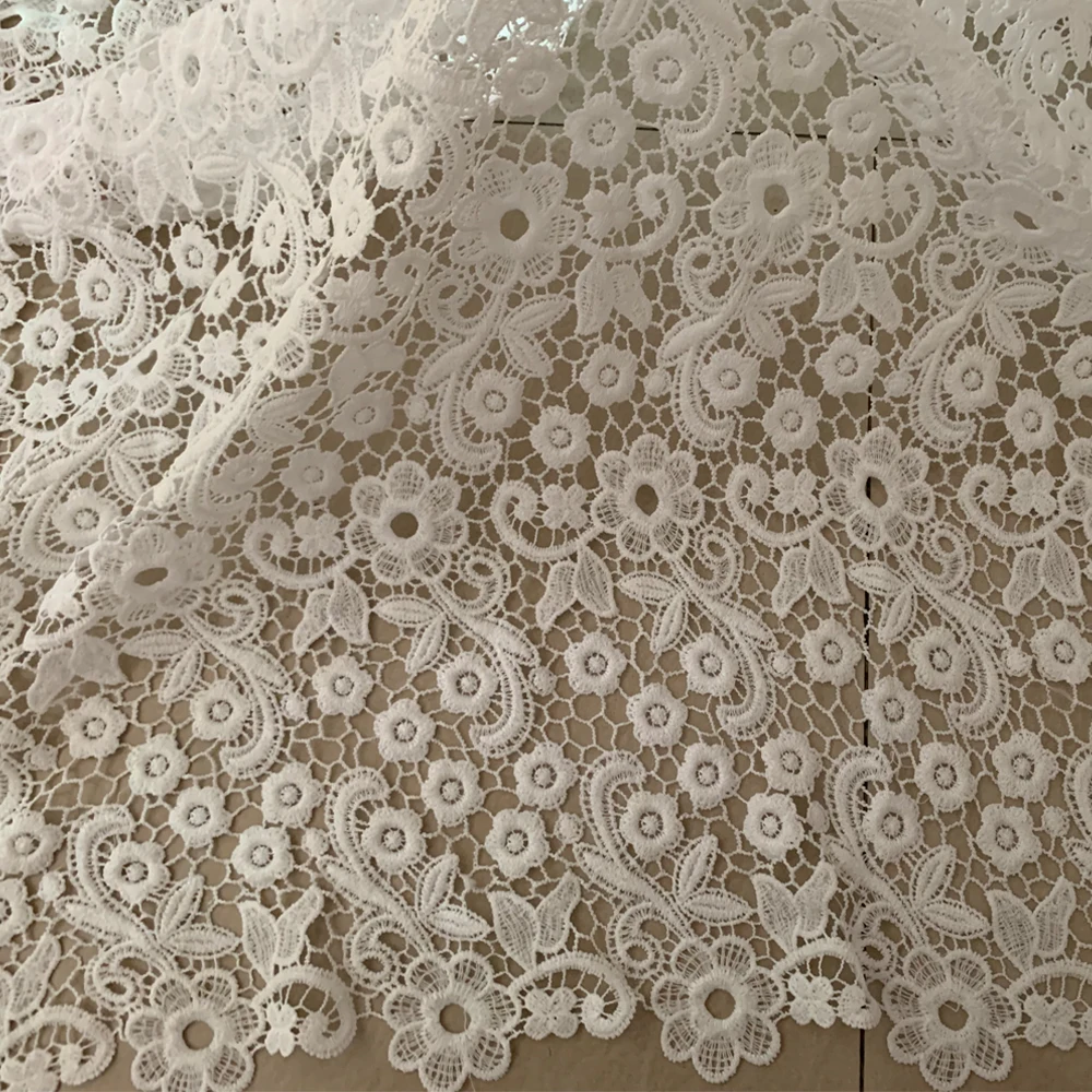 Новейшие нигерийские кружевные ткани 1y для свадебного платья белая африканская