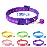 100pcs cute pentagram angel pet dog leashes collars for small dogs cats loss prevention design adjustable dog harness rope id