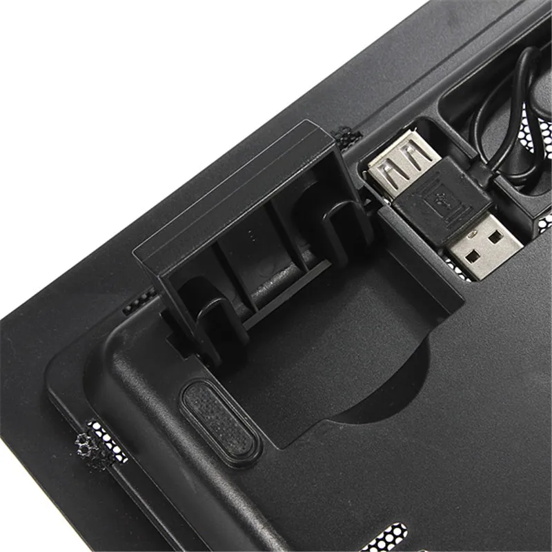 Подсветка радиатора компьютера черный тонкий USB охлаждающая подставка для