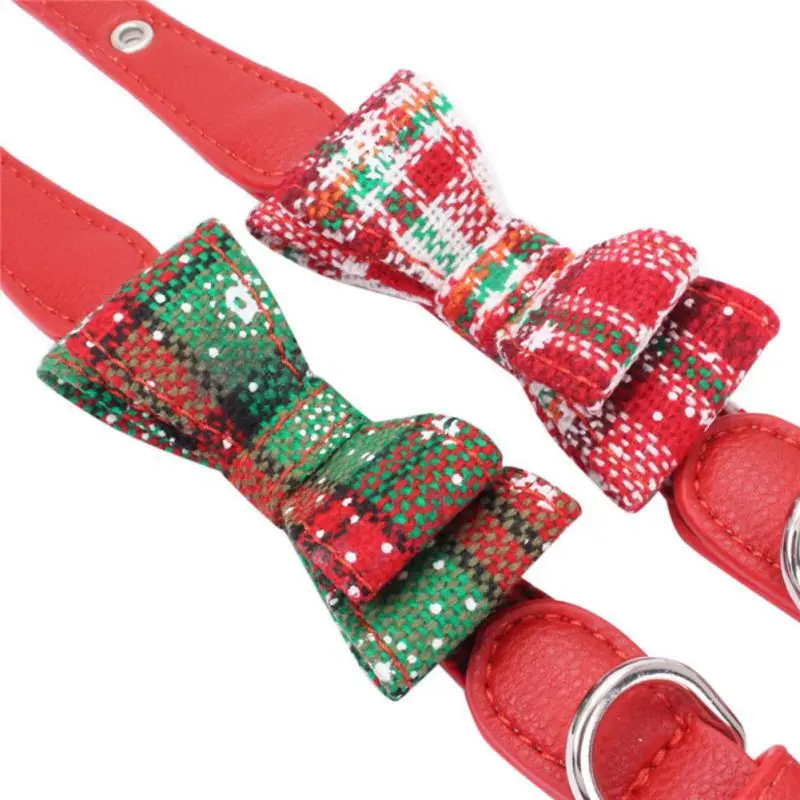 Ошейник для питомца Рождественская мягкая ткань ошейник собак с бантом щенков