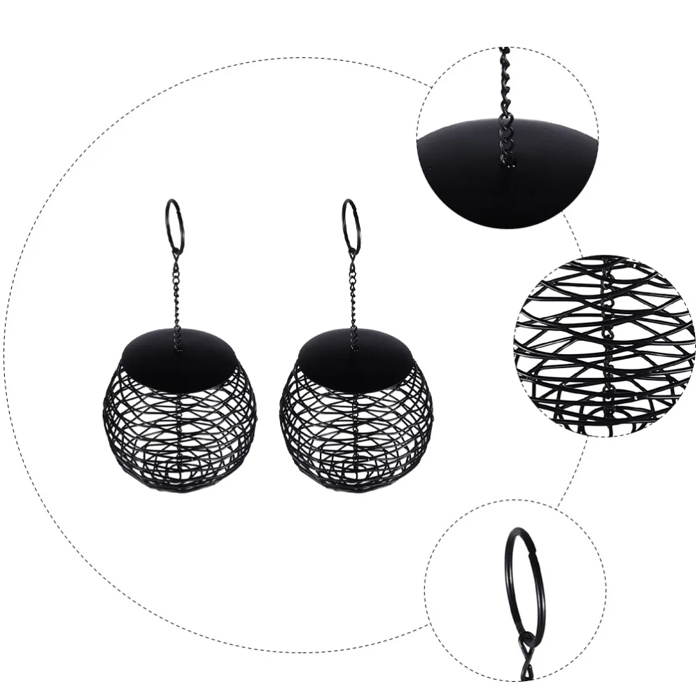 

2pcs Outdoor Hanging Bird Feeder Bird Food Container Garden Feeding Tool