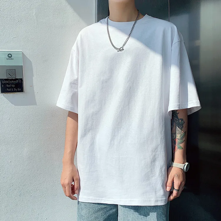 

2021 Brand New 100% Cotton Mens T-Shirt O-Neck Pure Color Short Sleeve Men T Shirt S-2XL Man T-shirts Top Tee For Male
