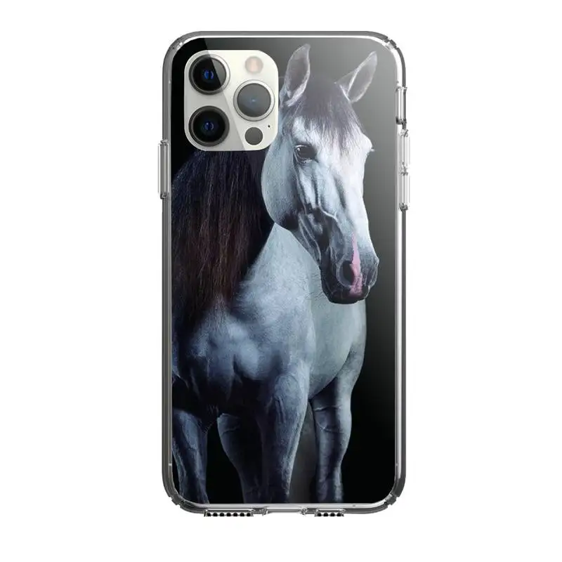 

Frederik The Great Beauty Horse Phone Case Clear For Iphone 5 6 7 8 11 12 Plus XR X XS SE2020 11/12PRO Max Transparent Cases