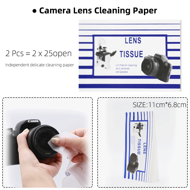 Бумага для чистки объектива фотоаппарата 50-500 листов | Электроника