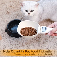 pet food scale cup dog cat feeding bowl kitchen scale spoon portable with led display dog feeder pets