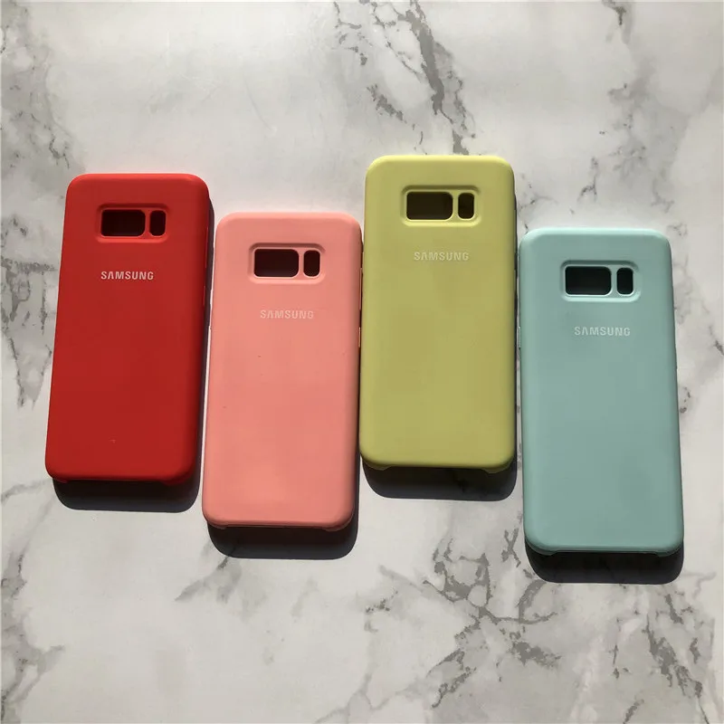 Оригинальный Samsung Galaxy S8 Plus жидкий силиконовый чехол шелковистый мягкий на ощупь