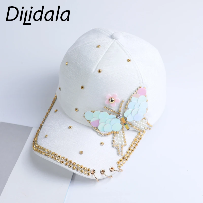 Dilidala Женская регулируемая бейсболка с бабочкой для женщин модная Корейская