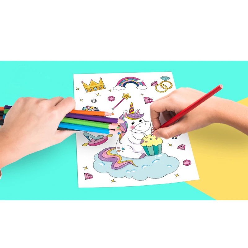 Волшебная Цвет Радуга (динозавр/Единорог с рисунками животных из мультфильмов