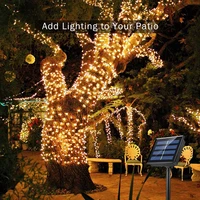 22 m 200 led solar fairy lights string waterproof solar power christmas light outdoor garden led solar lamp holiday decoration