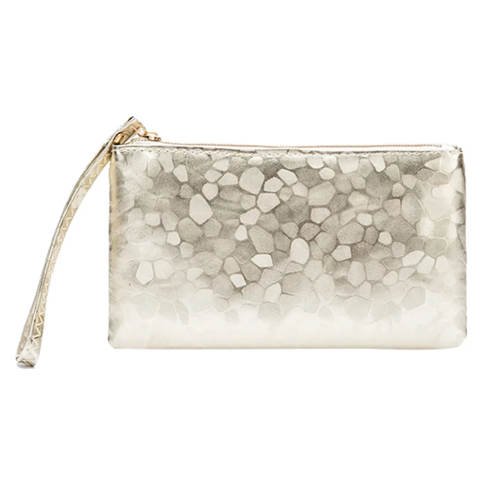 Женский клатч с каменным узором женский блестками новинка 2019 маленький кошелек