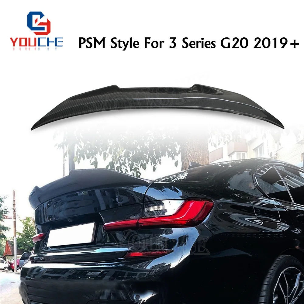 Задний спойлер G20 из углеродного волокна для BMW 3 серии 4 дверный седан 2019 + PSM стиль
