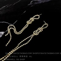 new shiny rhinestone drop earrings for women long tassel crystal dangle earring brincos weddings fashion jewelry gifts