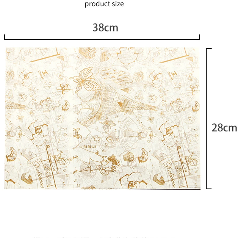 50pcs/Lot Pastry Bag Oil Proof Paper Silicone Mat Baking Tools For Cakes Design Food Grade Bread Sandwich Wrapping ZZY073 | Дом и сад