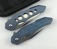 LEMIFSHE Flipper folding knife S35VN blade titanium alloy handle outdoor camping survival kitchen fruit knife EDC tool