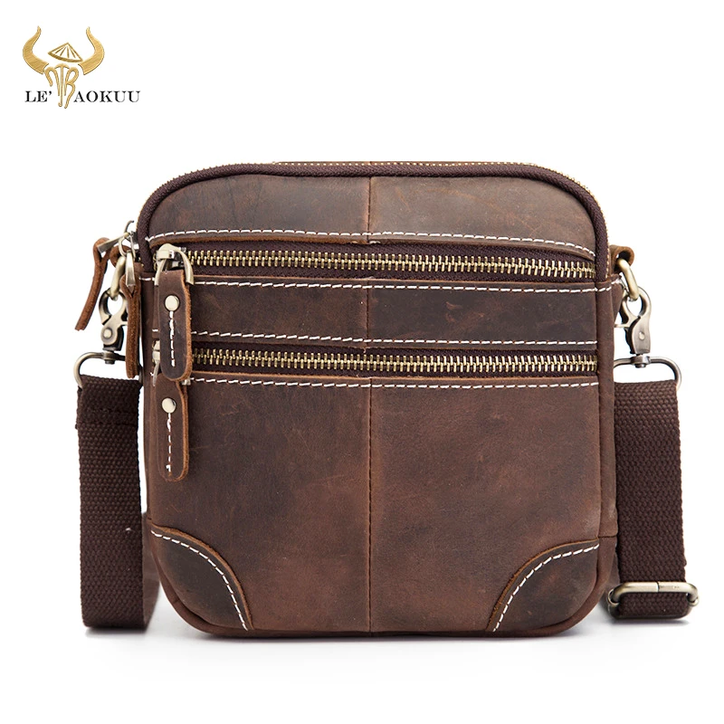 Дизайнерская модная качественная кожаная мужская Повседневная маленькая