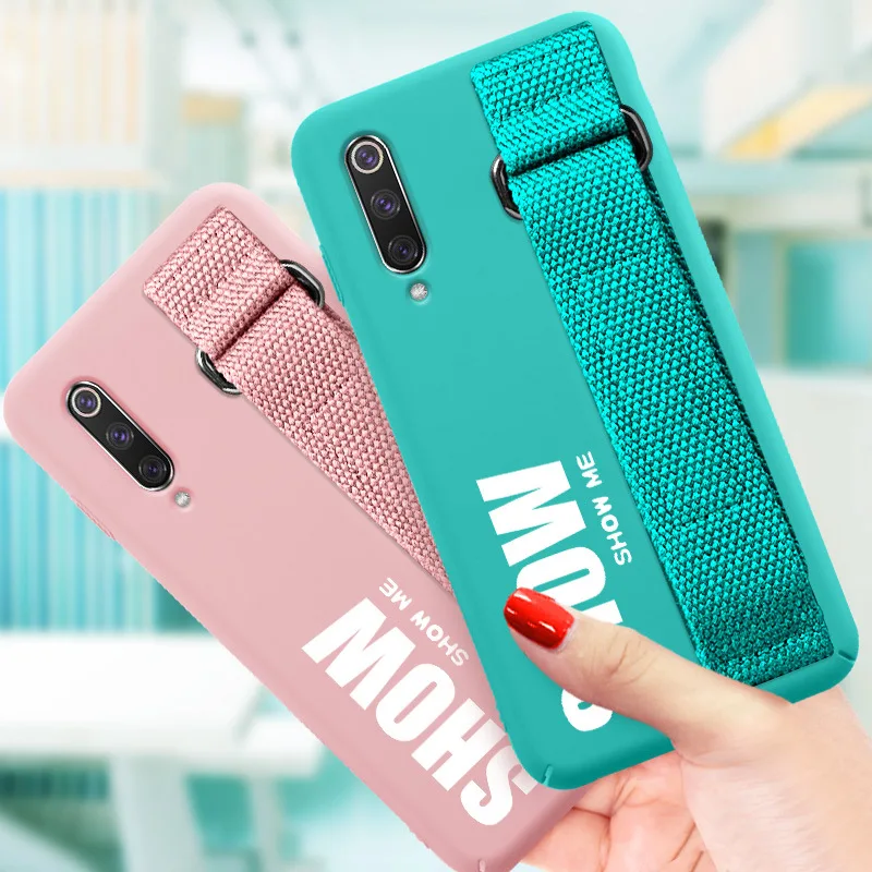 Мягкий матовый силиконовый чехол с ремешком на руку для Huawei P40 P30 Pro P20 Lite Nova 8 7i 7 Honor