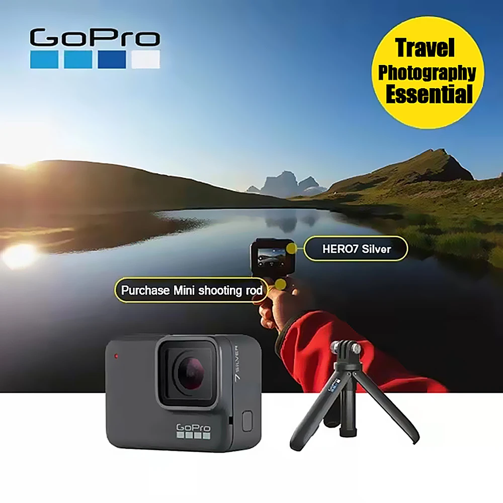GoPro hero 7 Серебристая 4k30 рамка Вертикальная камера HD анти-тряски WiFi