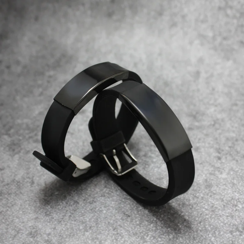 Power Energy браслеты модные черные силиконовые панк ювелирные изделия мужской