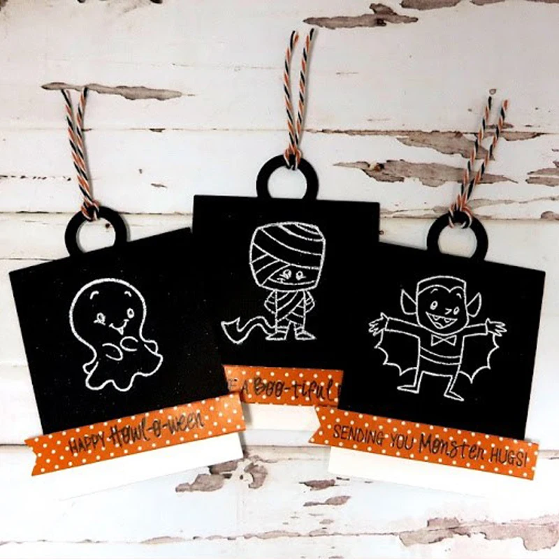 Хэллоуин Мультфильм персонажи отправляет вас Монстр обнимашки прозрачные