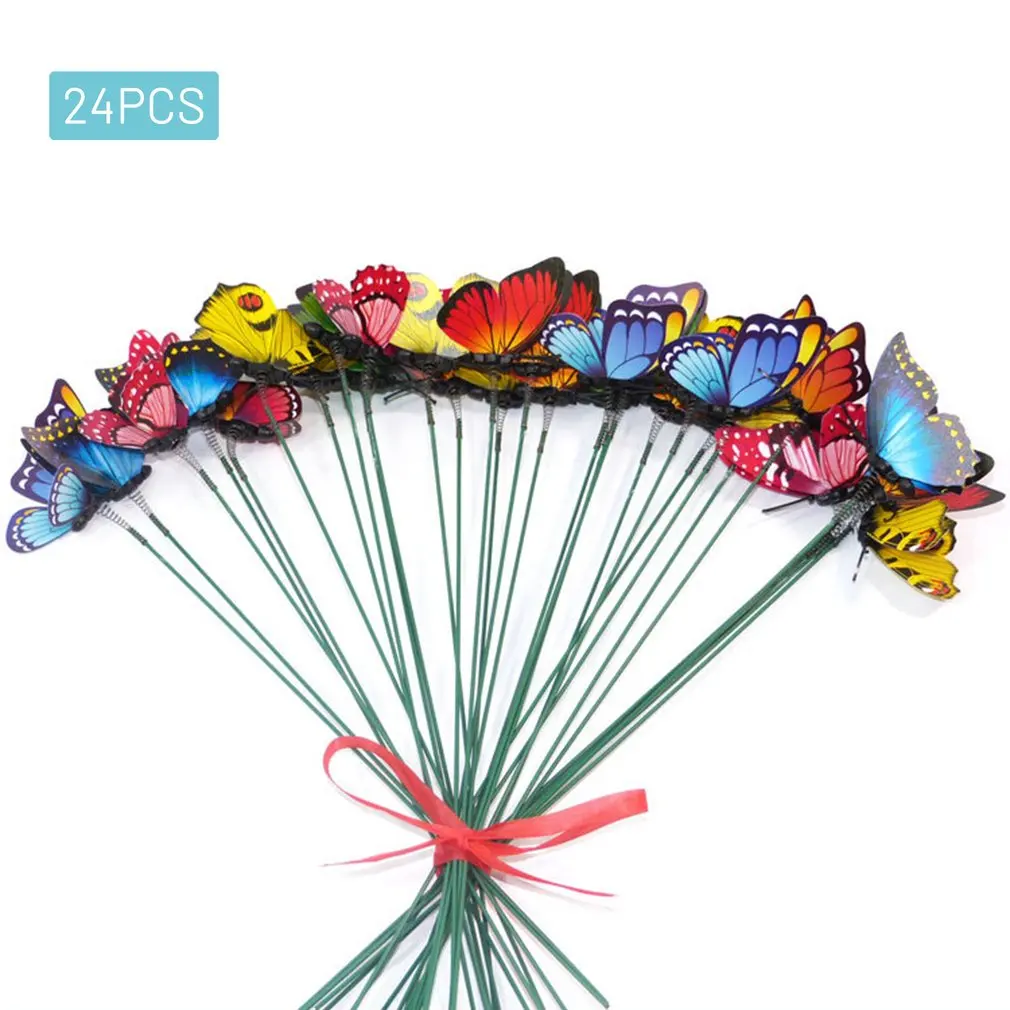 

Bunch of Butterflies Garden Yard Planter Colorful Whimsical Butterfly Stakes Decoracion Outdoor Decor Flower Pots Decoration