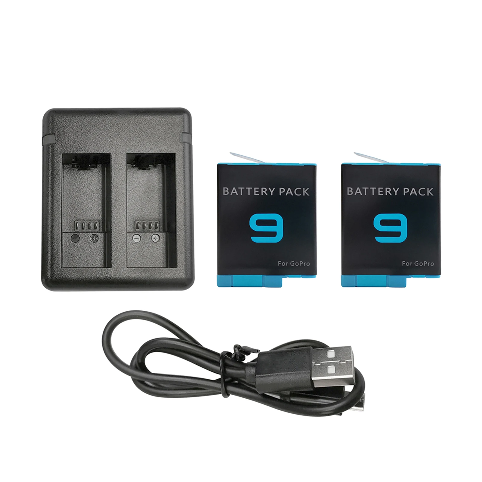 

Micro USB Portable ABS Fast Charging Station Dock Safety Battery Charger Photography Professional Double Ways For Gopro Hero 9