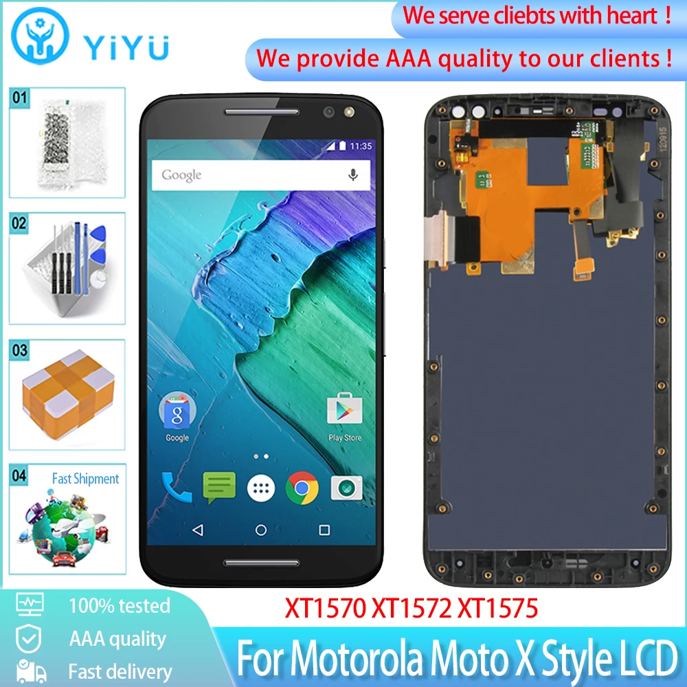 5 7 &quotОригинал для Motorola Moto X Style XT1575 ЖК дисплей с сенсорным экраном дигитайзер