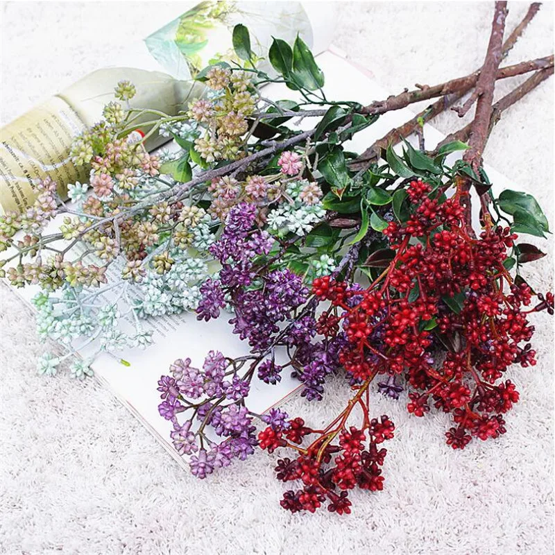 Искусственные короткие стебли 6 шт. Пластиковые плоды длина 18 9 дюйма имитация