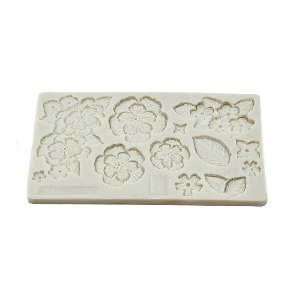 Цветочные листья торт формы объемные силиконовые пластины мастика помадка