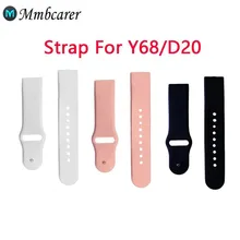 Silicone Replacement Strap For Y68 Smart Watch Bracelet D20 Smartwatch Band Y68 Wristband D20 Smartband Y68 Watchband