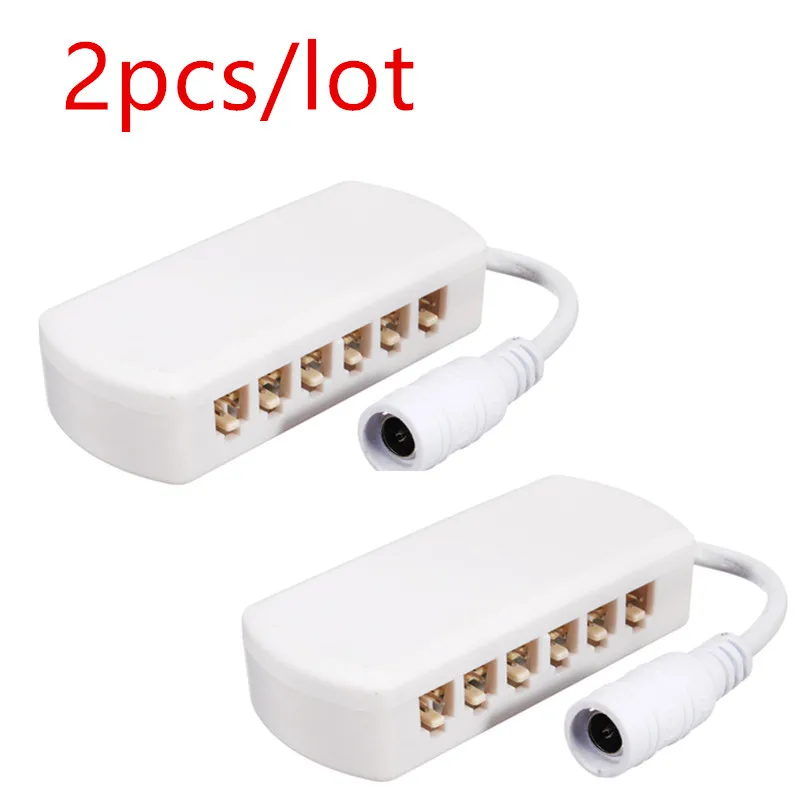 

2pcs/lot 6 Holes LED Cabinet Light Distribution Box Downlight Block Terminal Connection