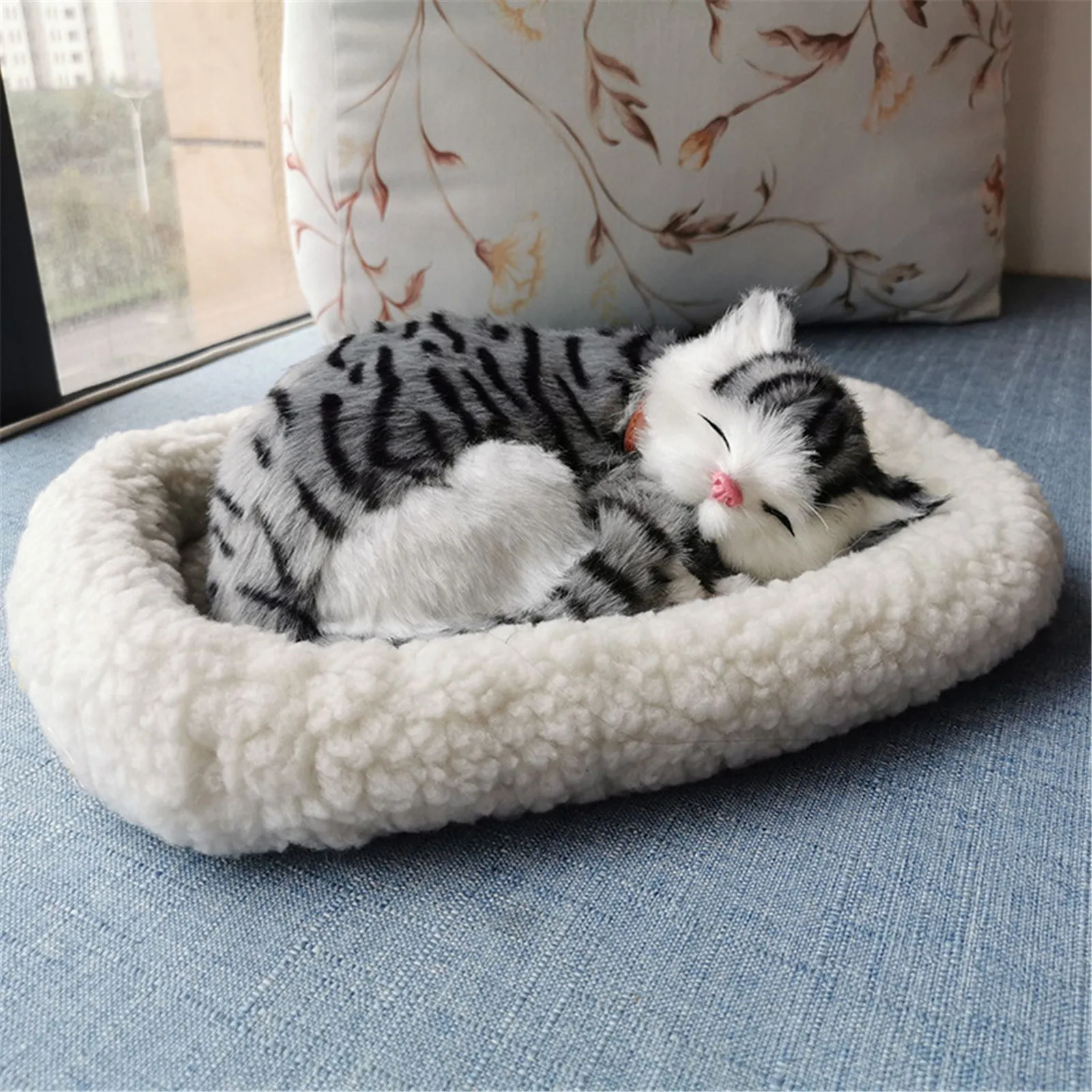 

Soft 3d Simulation Stuffed Cat Toys Double-side Seat Sofa Pillow Cushion Cute Plush Animal Cat Dolls Toys Birthday Gifts