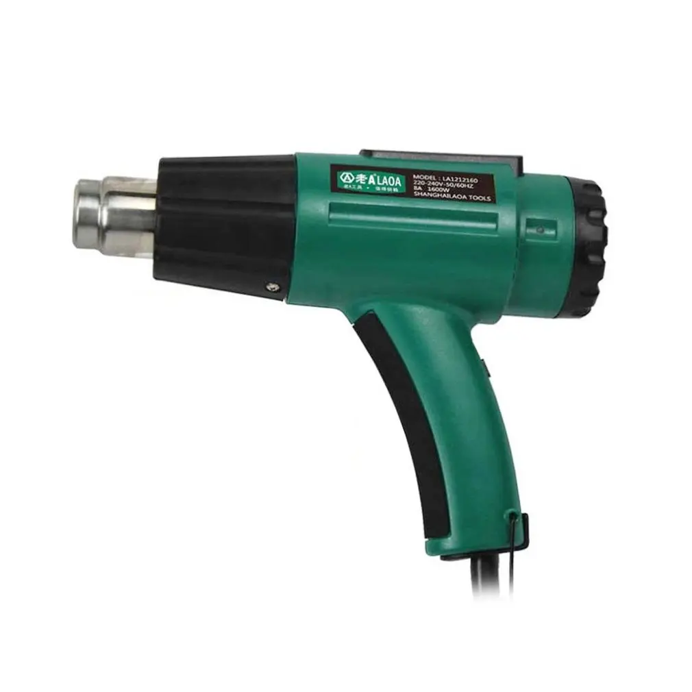 Тепловой пистолет горячего воздуха паяльная сушилка вентилятор 1600 Вт длительный