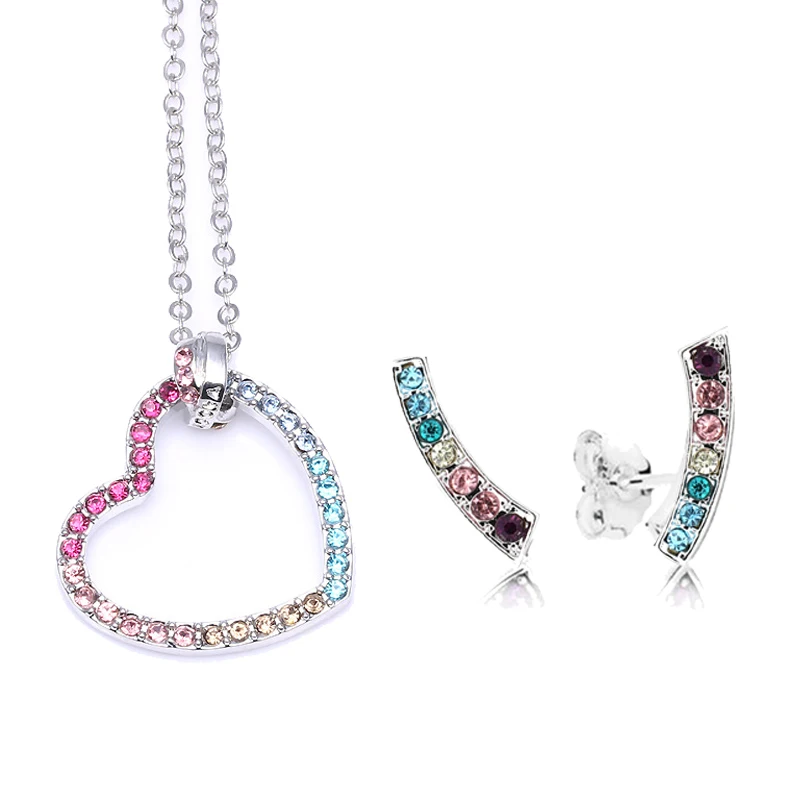 Boosbiy Брендовое ожерелье из чистого кубического циркония серебряного цвета