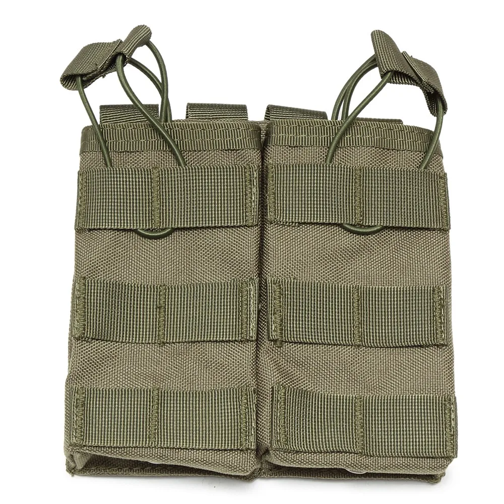 green-double Molle подсумок Тактический Двойной тройной военный Пейнтбольный жилет для техники охотничьи принадлежности Универсальный Mag сумка картридж - Цвет: green-double