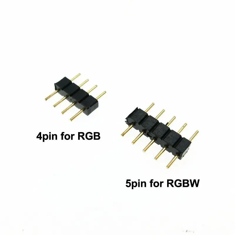 4pin RGB / 5pin RGBW Plug Male Connector For RGB/RGBW Female connector 5050 LED Strip Single Color led lighting | Обустройство дома