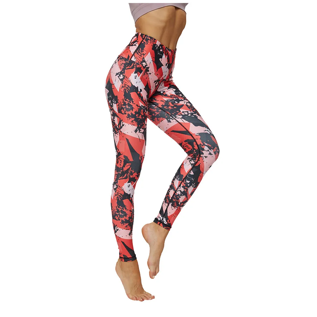 High Waist Women Yoga Pants Push Up Breathable Fitness Sports Leggings Running Tights Sportswear Slim Gym Clothing Female#g4 | Спорт и