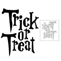 2020 new halloween metal cutting dies english words trick or treat pattern die cut scrapbooking for craft card making no stamps