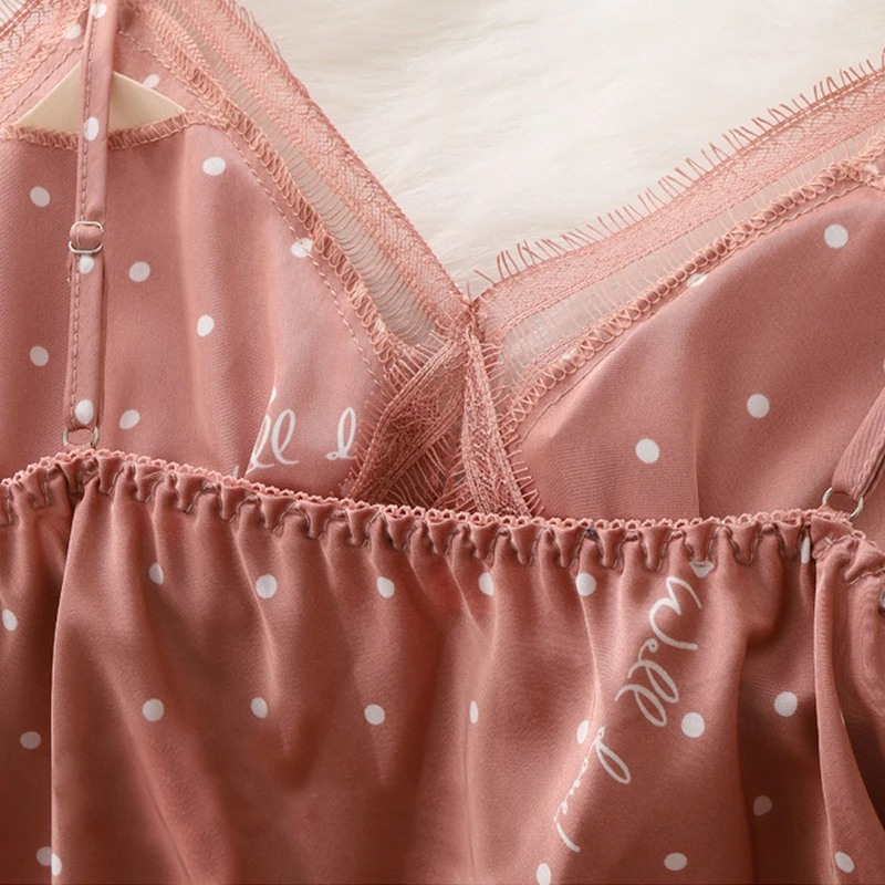 

5pcs/lot Women Pajamas Set Sexy Nightgown Satin Ladies Sleepwear Nightdress Night Gown Trousers Homewear Pajamas Suit