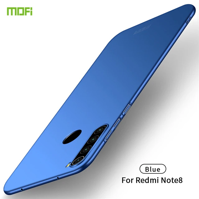 Синий MOFI для Xiaomi Redmi Note 8 чехол матовый ПК ультра-тонкий полный охват задняя крышка чехол оболочка для Xiaomi Redmi Note 7 Pro Чехол - Цвет: Синий